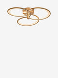 Raya flush ceiling light with brass finish and integrated LED (British brand)