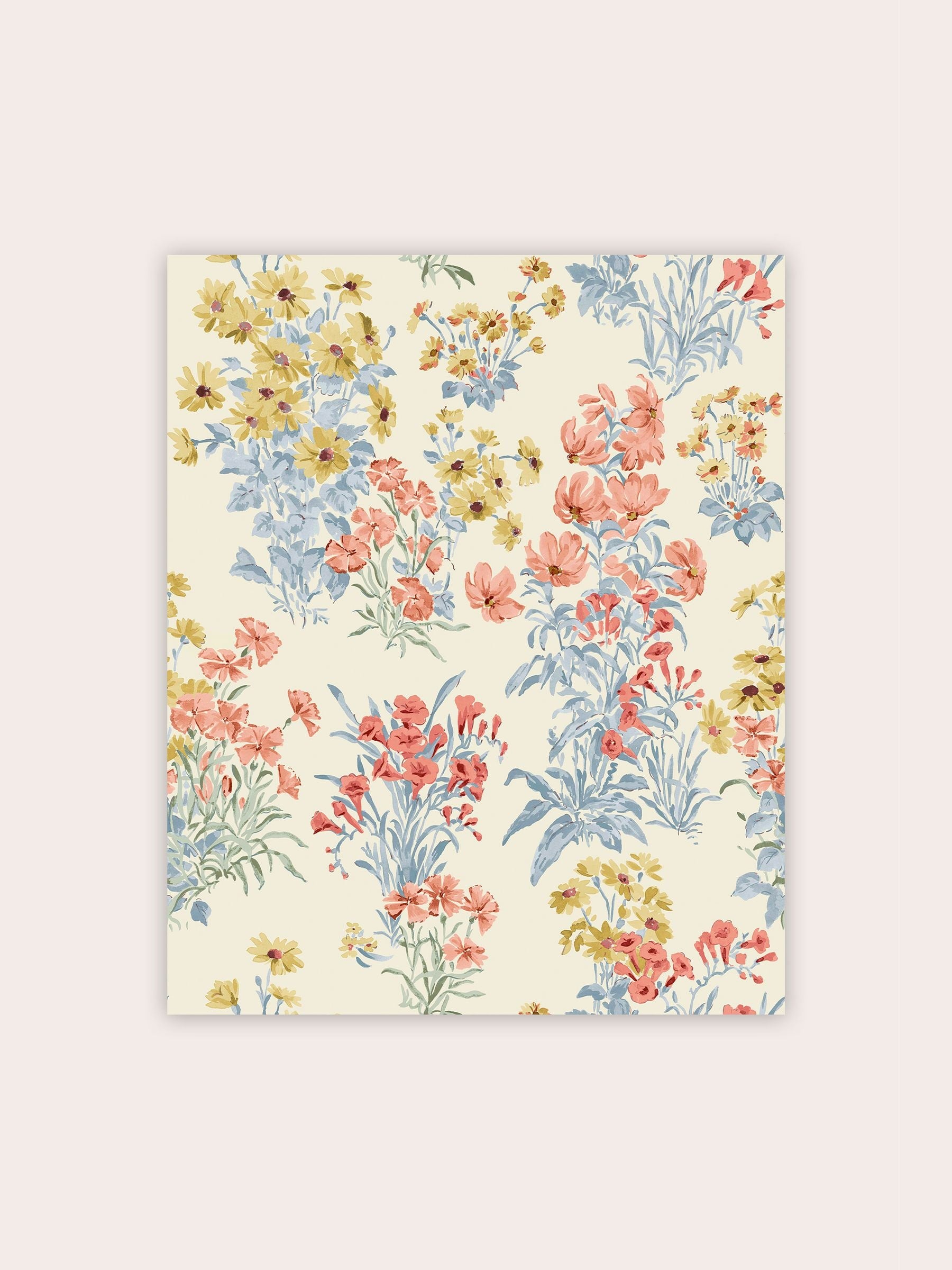 Laura Ashley Megan Ochre wallpaper sample A4, UK version