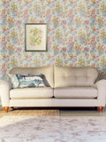Laura Ashley Megan Ochre wallpaper sample A4, UK version