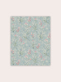 Laura Ashley Mosedale Posy wallpaper sample A4 dark duck egg blue, UK version