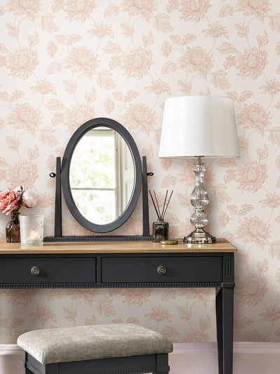 Next Laura Ashley Pink Stratton Plaster A4 Wallpaper Sample- Buy online at McGrocer