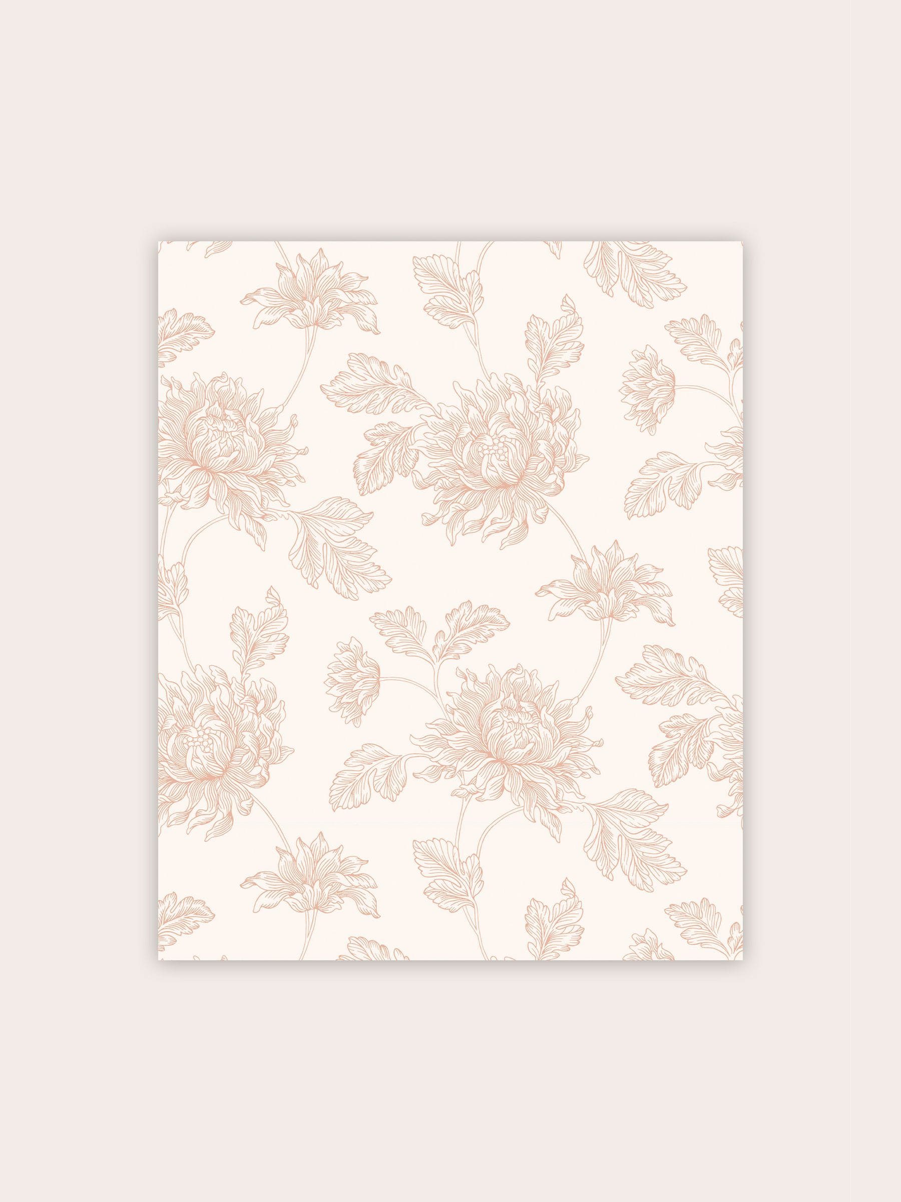 Laura Ashley Pink Stratton wallpaper sample A4, UK version