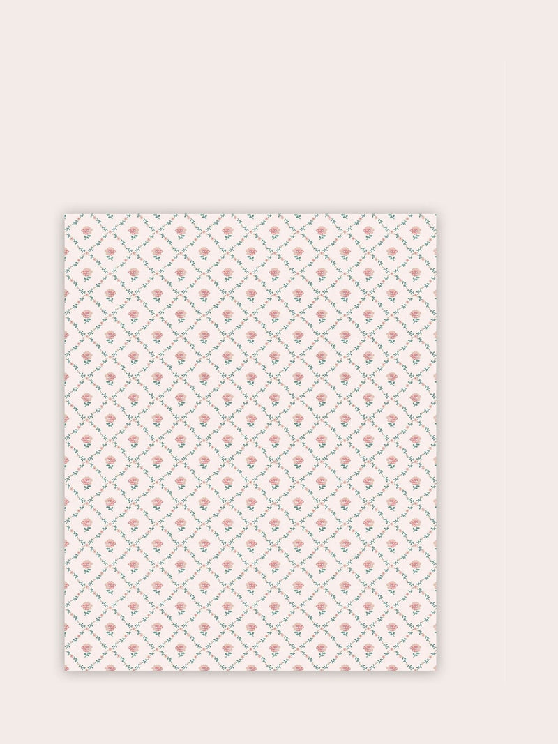 Laura Ashley Coral Pink Kate wallpaper sample A4, UK version