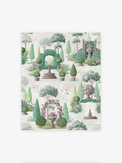 Next Laura Ashley Naunton Folly Fern Green A4 Wallpaper Sample- Buy online at McGrocer