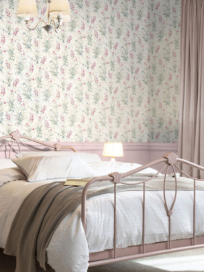 Next Laura Ashley Natural Mosedale Posy Soft Natural Wallpaper Sample A4- Buy online at McGrocer