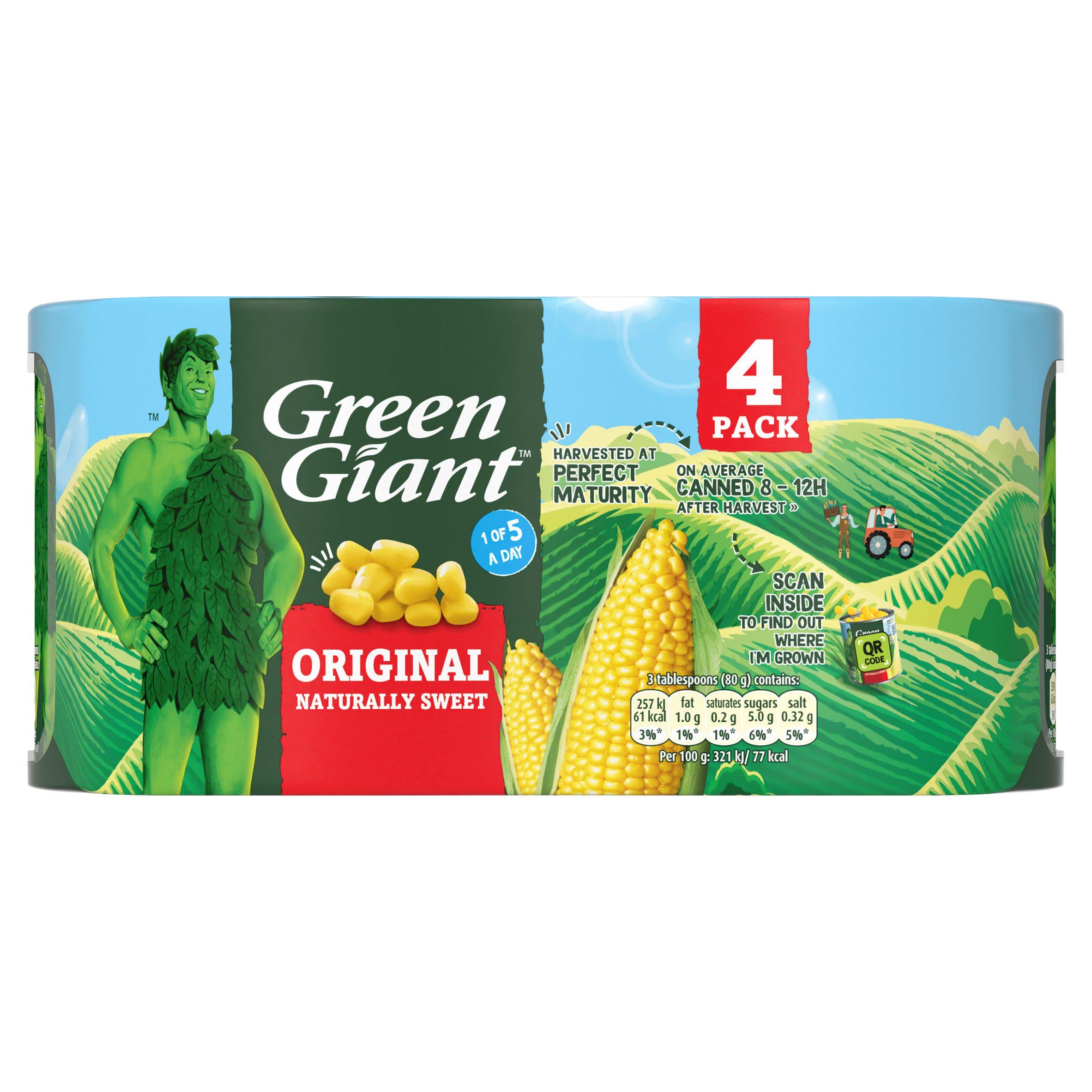 Green Giant Original Sweet Corn x4 198g Vegetables Sainsburys   