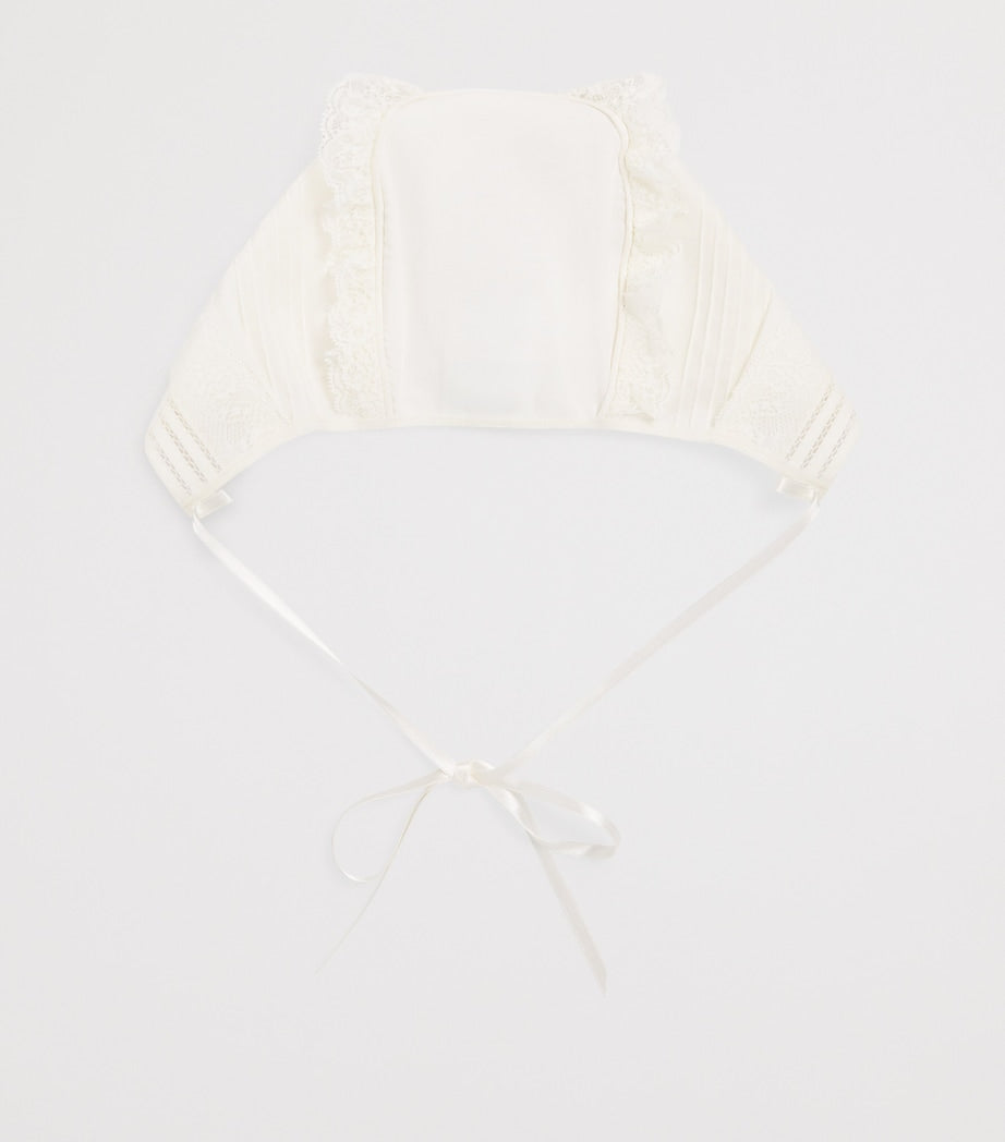PEPA LONDON cream lace bonnet (British brand)