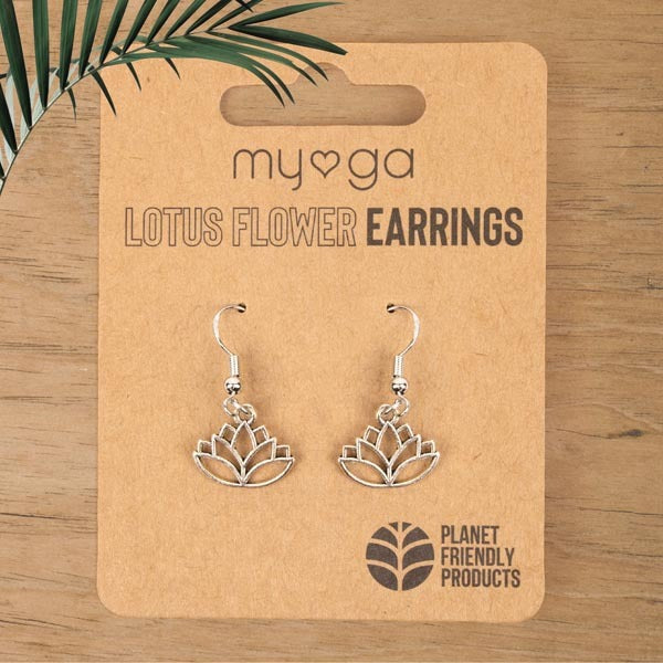 Myga Lotus earrings zinc alloy (British brand)