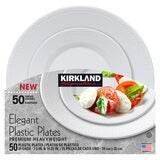 Kirkland Signature Elegant Plastic Plates 50 pack, UK version