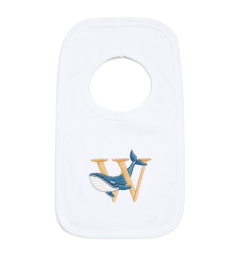 Paint My Dreams cotton W monogram bib - British product
