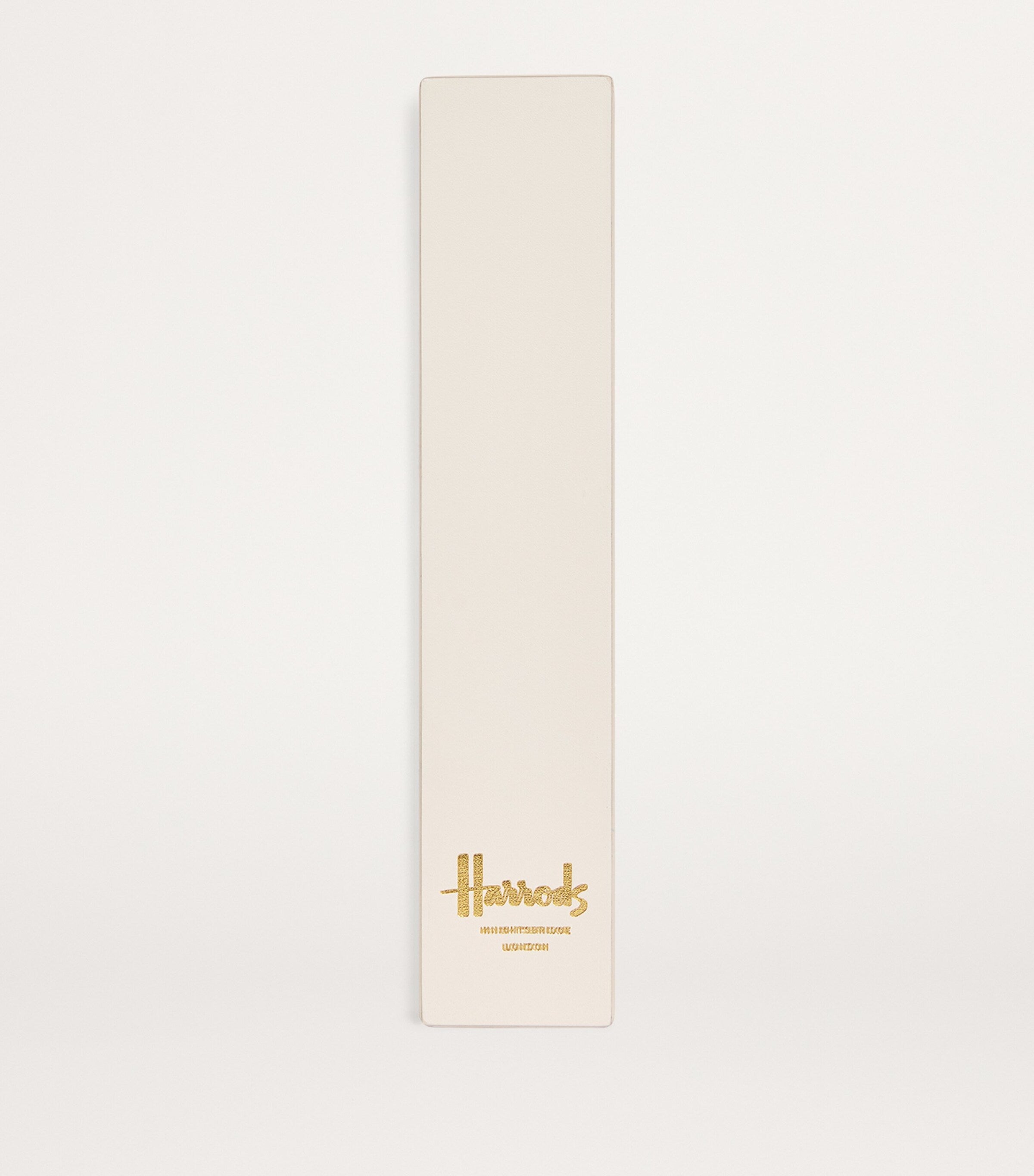 Harrods leather embossed-logo bookmark, UK version