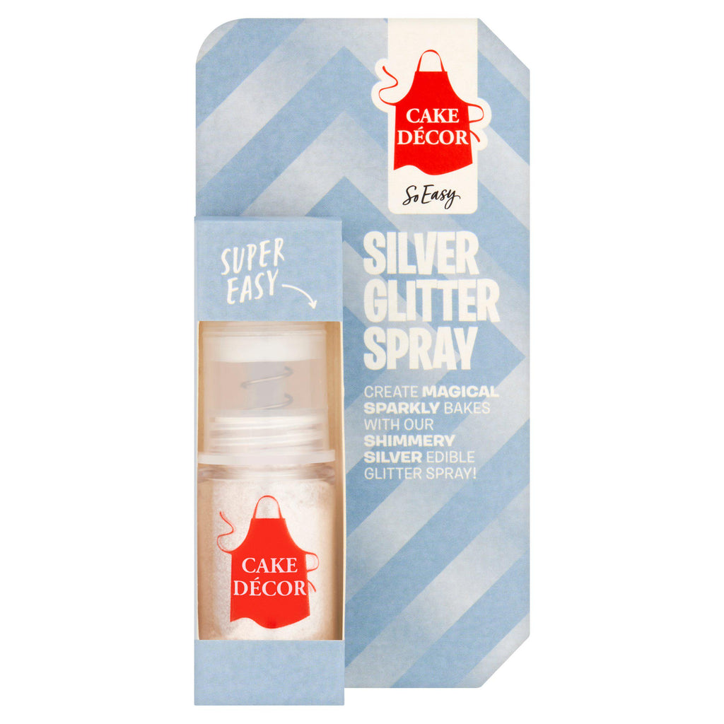 Cake Décor Silver Glitter Spray 4g