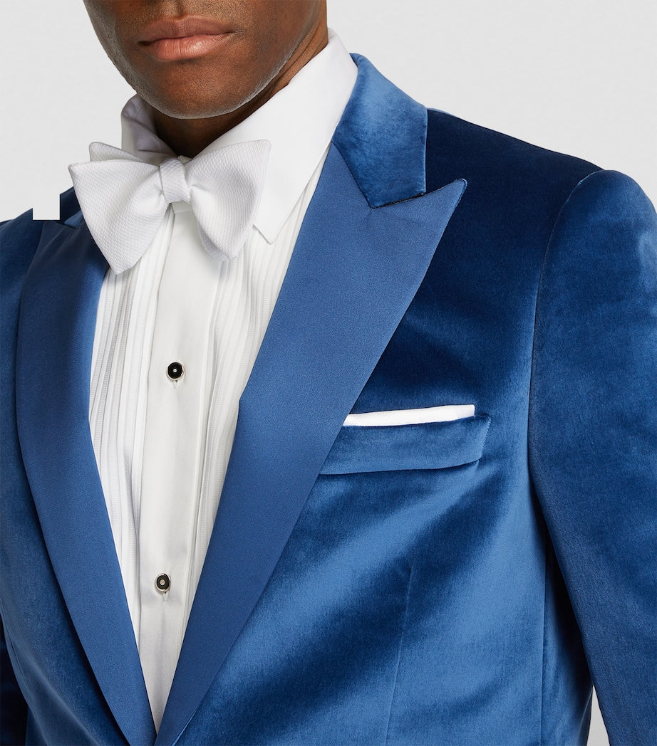 Ralph Lauren all-white cotton piqué bow tie (British brand)