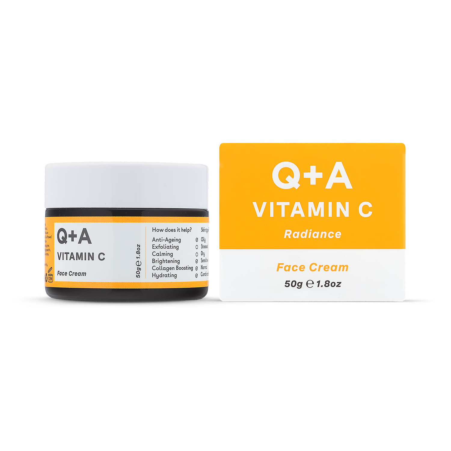 Q+A Vitamin C Radiance Face Cream 50ml - British product