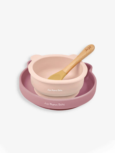 Neste JoJo Maman Bébé Rosa Mitt Første Silikon Måltidssett Bjørnesett Silikon Avnavningssett- Kjøp online hos McGrocer