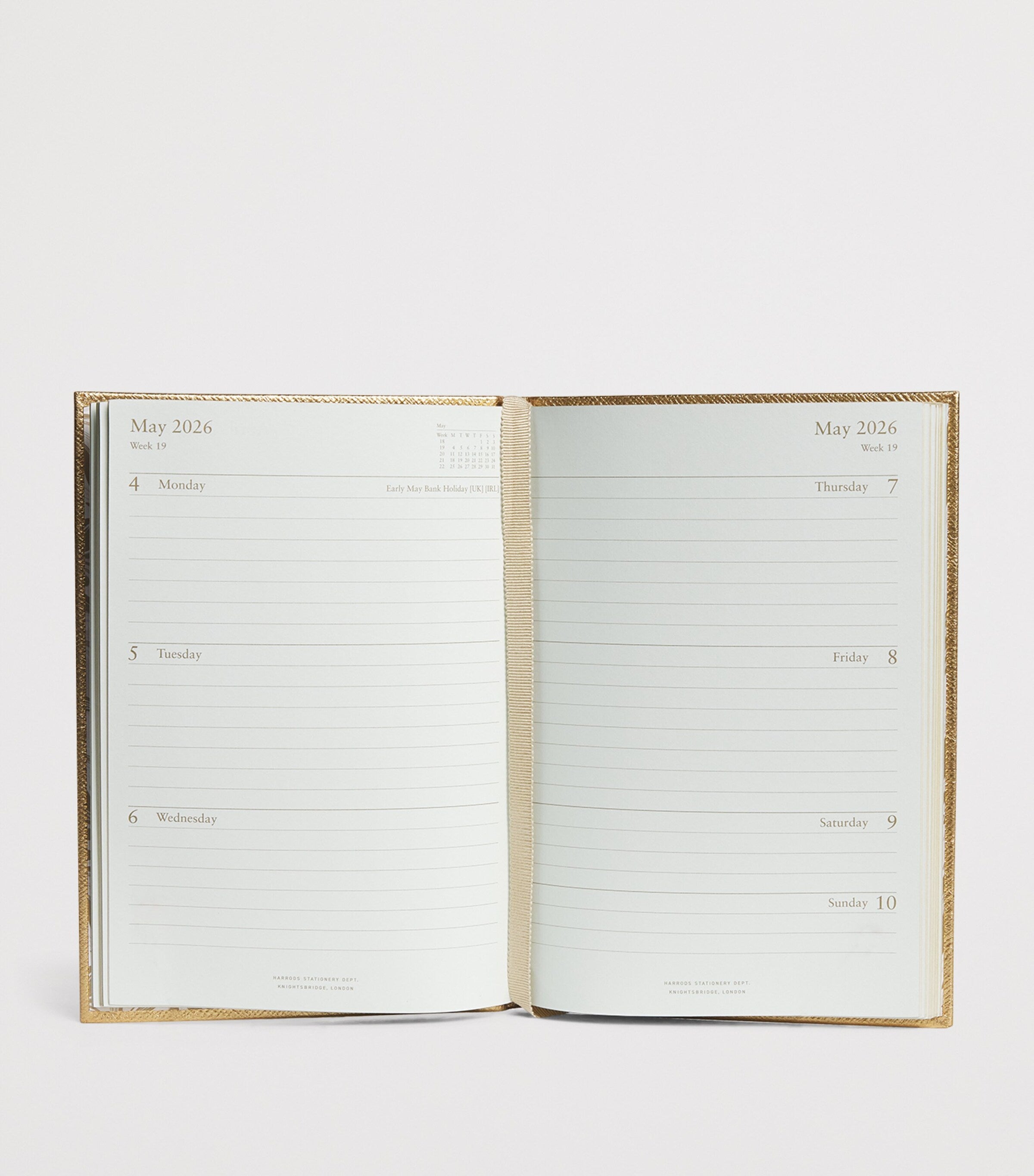 Harrods leather A5 diary 2026, UK version