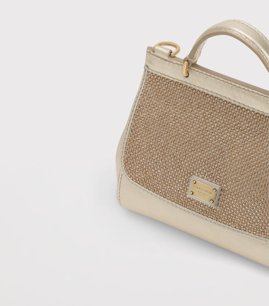 Dolce&Gabbana Kinder Leder Henkeltasche, importiert aus dem Vereinigten Königreich