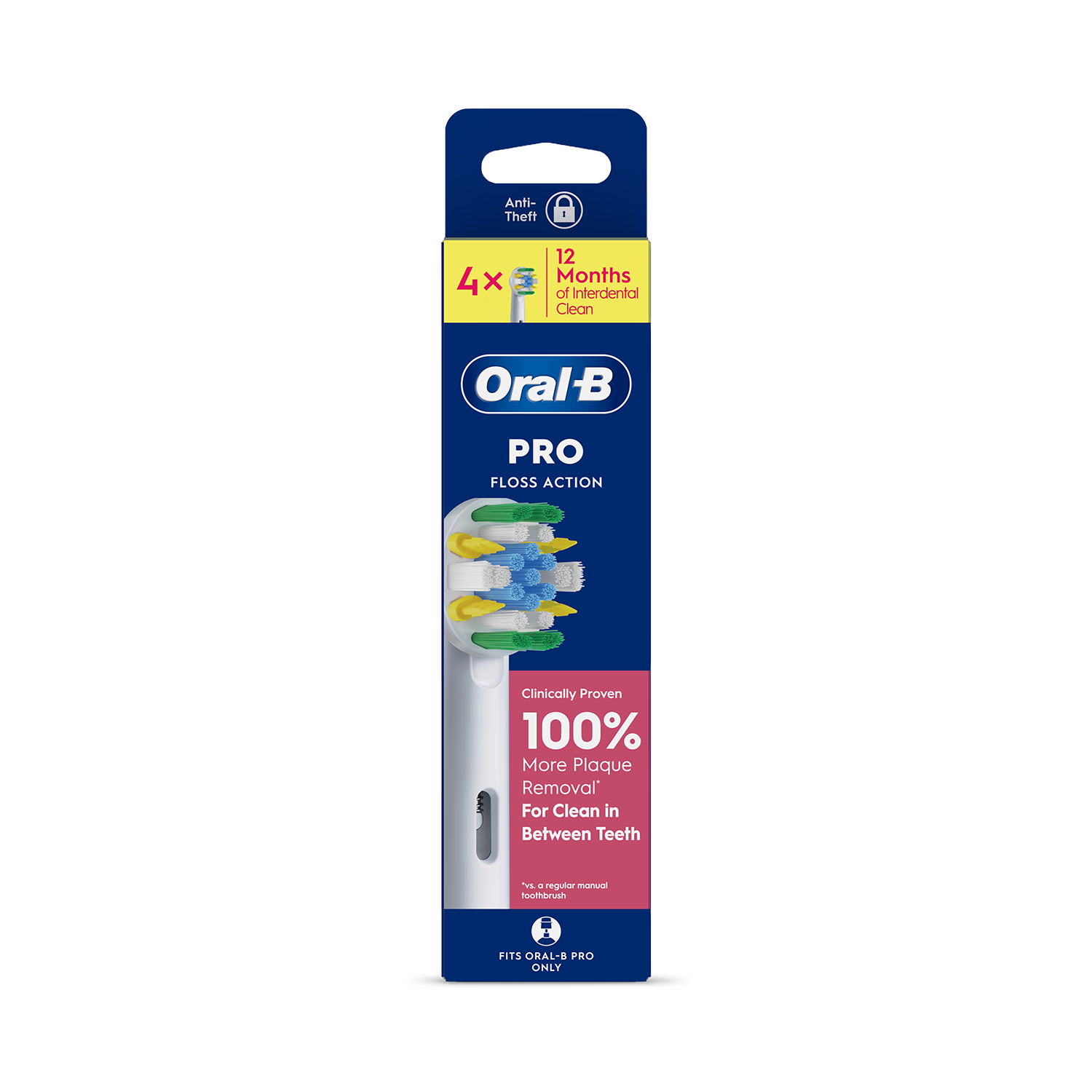 Oral-B Pro Floss Action toothbrush heads 4 count - British product