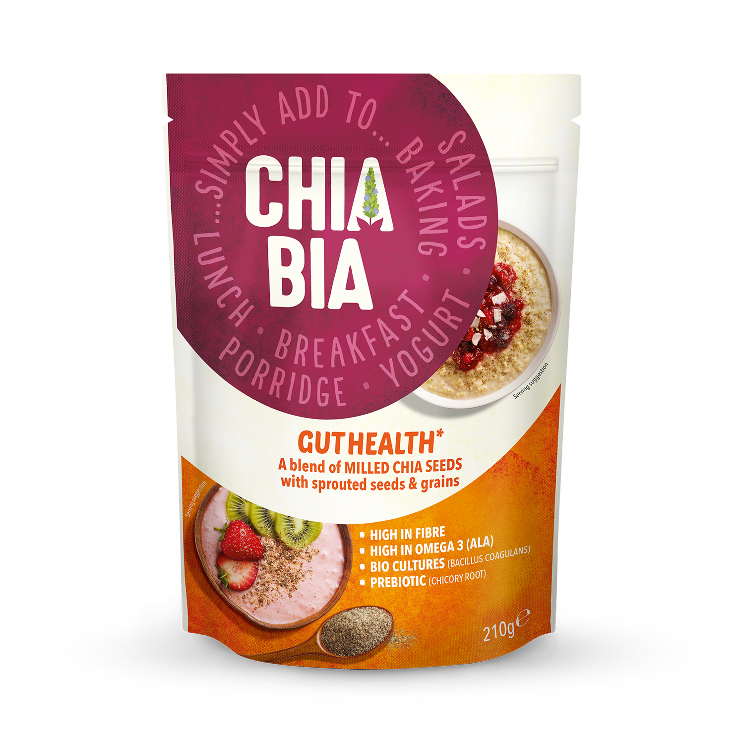 Chia Bia Gut Health Samenmischung 210g - Britisches Produkt