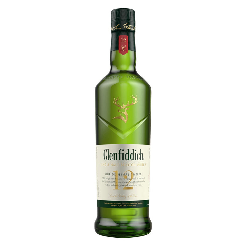 Glenfiddich 12 år gammel single malt whisky, 70cl