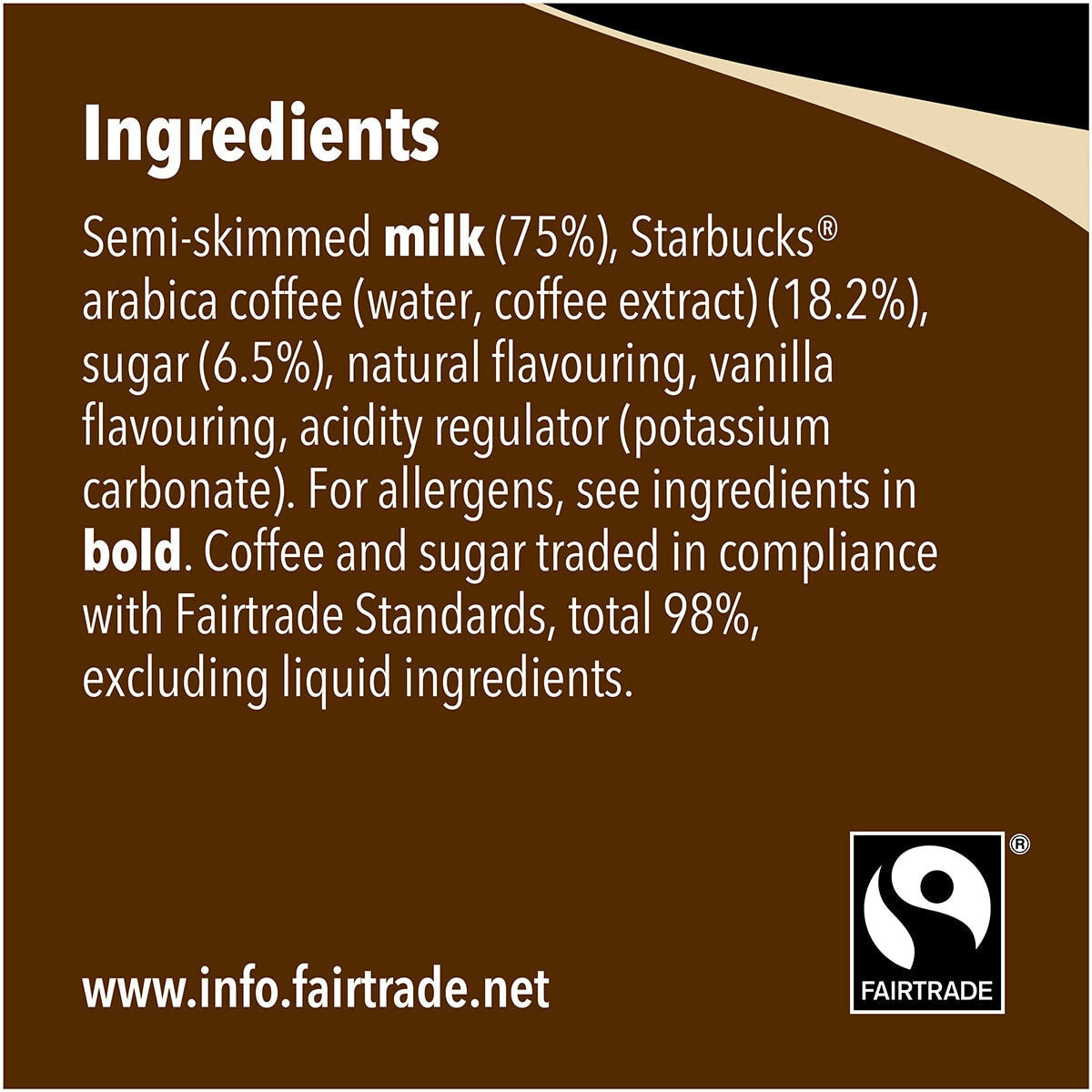 Starbucks Frappuccino Cookies and Cream 8x250ml, UK version
