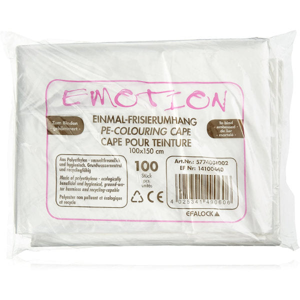 Efalock disposable capes clear 150cm, UK version