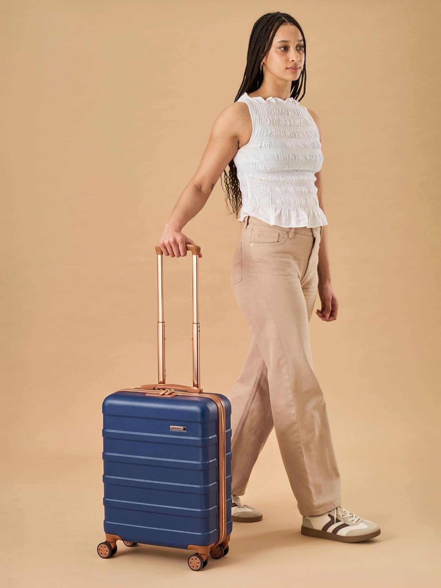 Cabin Max White Anode 40L ABS Cabin Suitcase (55x40x20cm)