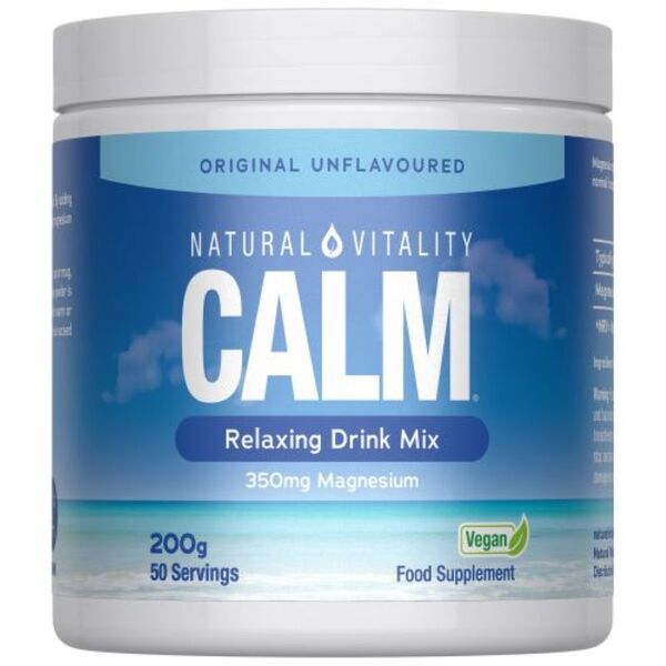 Natural Vitality magnesium drink mix unflavoured 200g, UK version