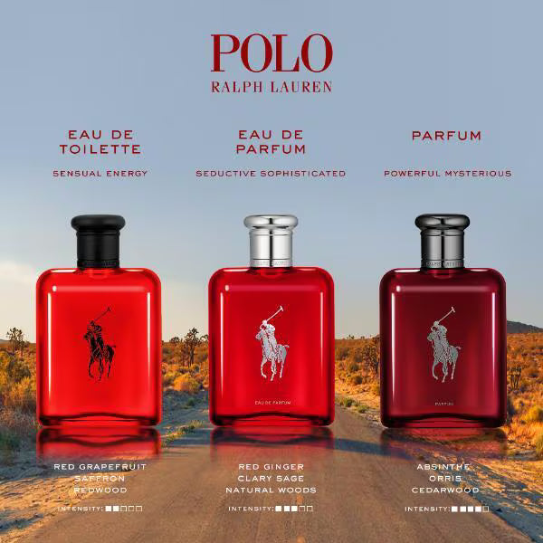 Ralph Lauren Polo Red Eau de Toilette 75ml, imported from the UK