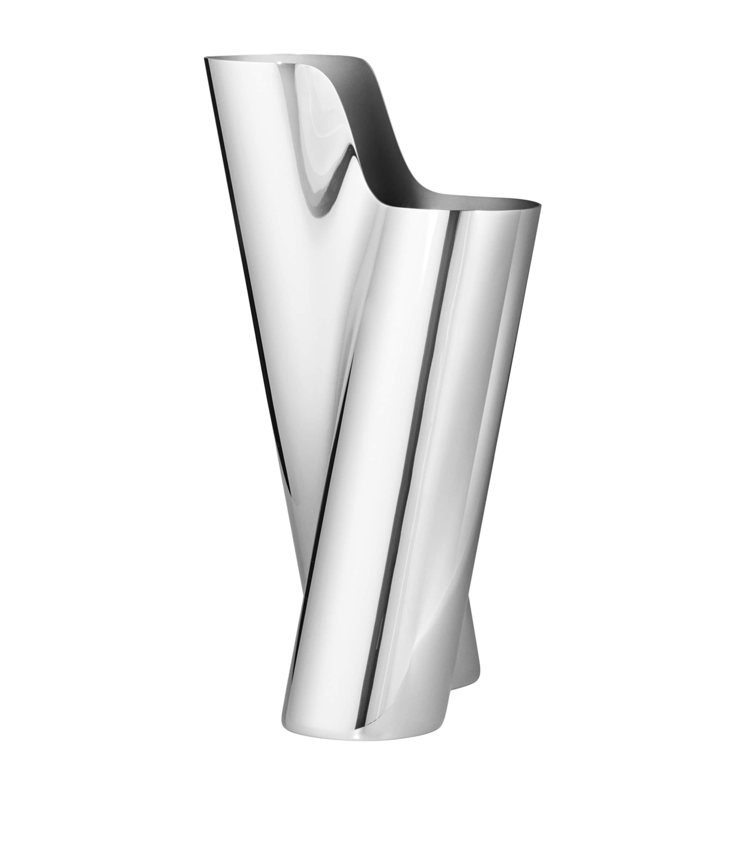 Georg Jensen small Lituus vase 23cm stainless steel (British brand)