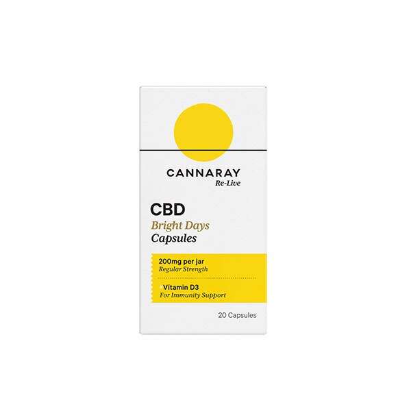 Cannaray Cbd Bright Days Immunity Support Capsules 20S 200Mg GOODS Superdrug   