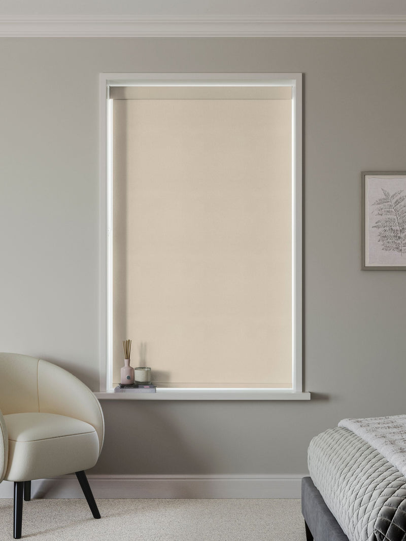 Next beige natural Solstice blackout roller blind (British brand)