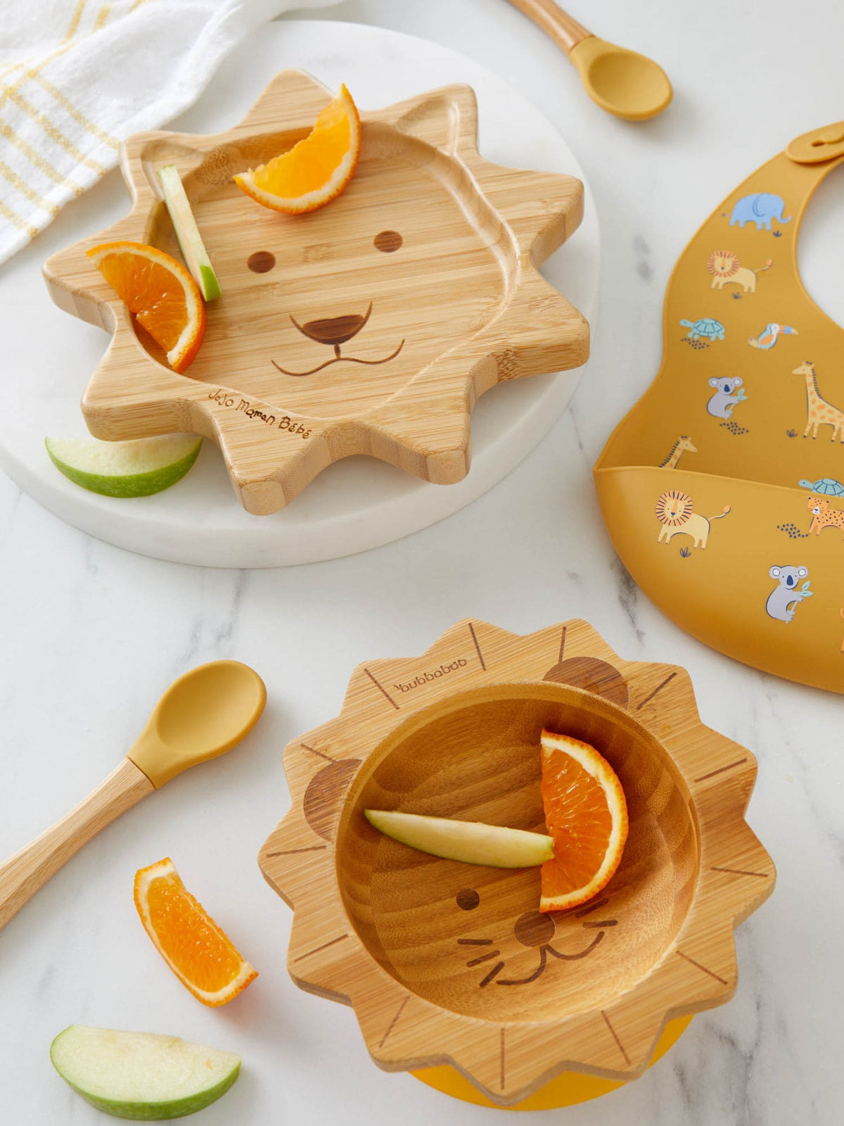 JoJo Maman Bébé Mouse Suction Plate and Spoon Set - Toddler Feeding Set