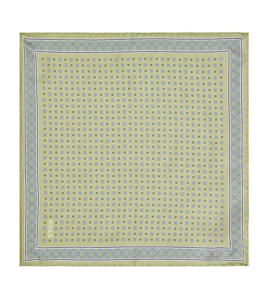 Eton silk floral pocket square 33cm (British brand)