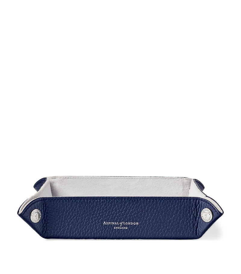 Aspinal of London medium leather tidy tray 20cm x 20cm - British product