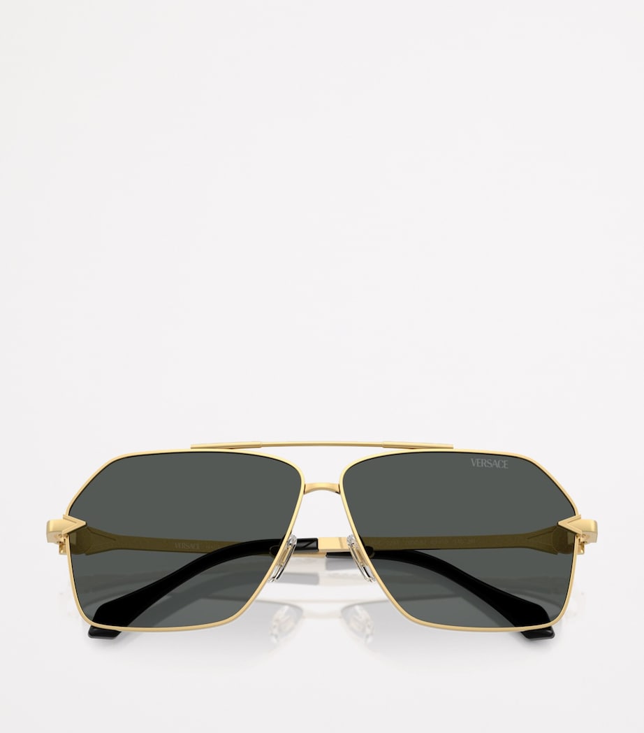 Versace Pilot Sunglasses gold-tone metal frame, imported from the UK