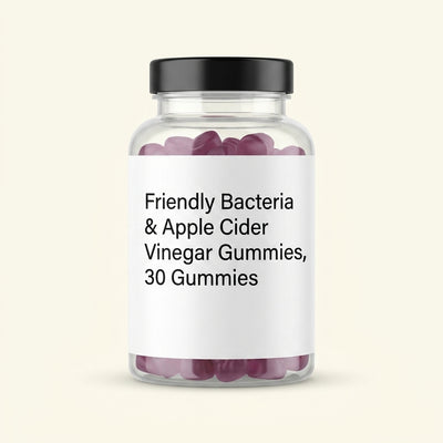 Holland & Barrett Holland & Barrett Friendly Bacteria & ACV Gummies Apple Cider Vinegar 30 Gummies- Buy online at McGrocer