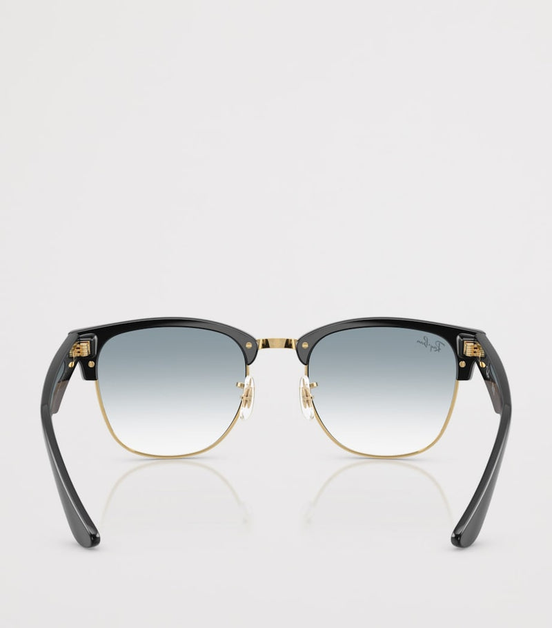 Ray-Ban Clubmaster Reverse Square sunglasses gold-tone acetate, imported from the UK