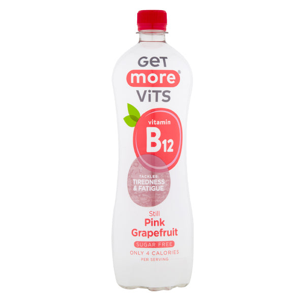 Get More Vits Vitamin B12 Still Pink Grapefruit 12x1L GOODS Superdrug   