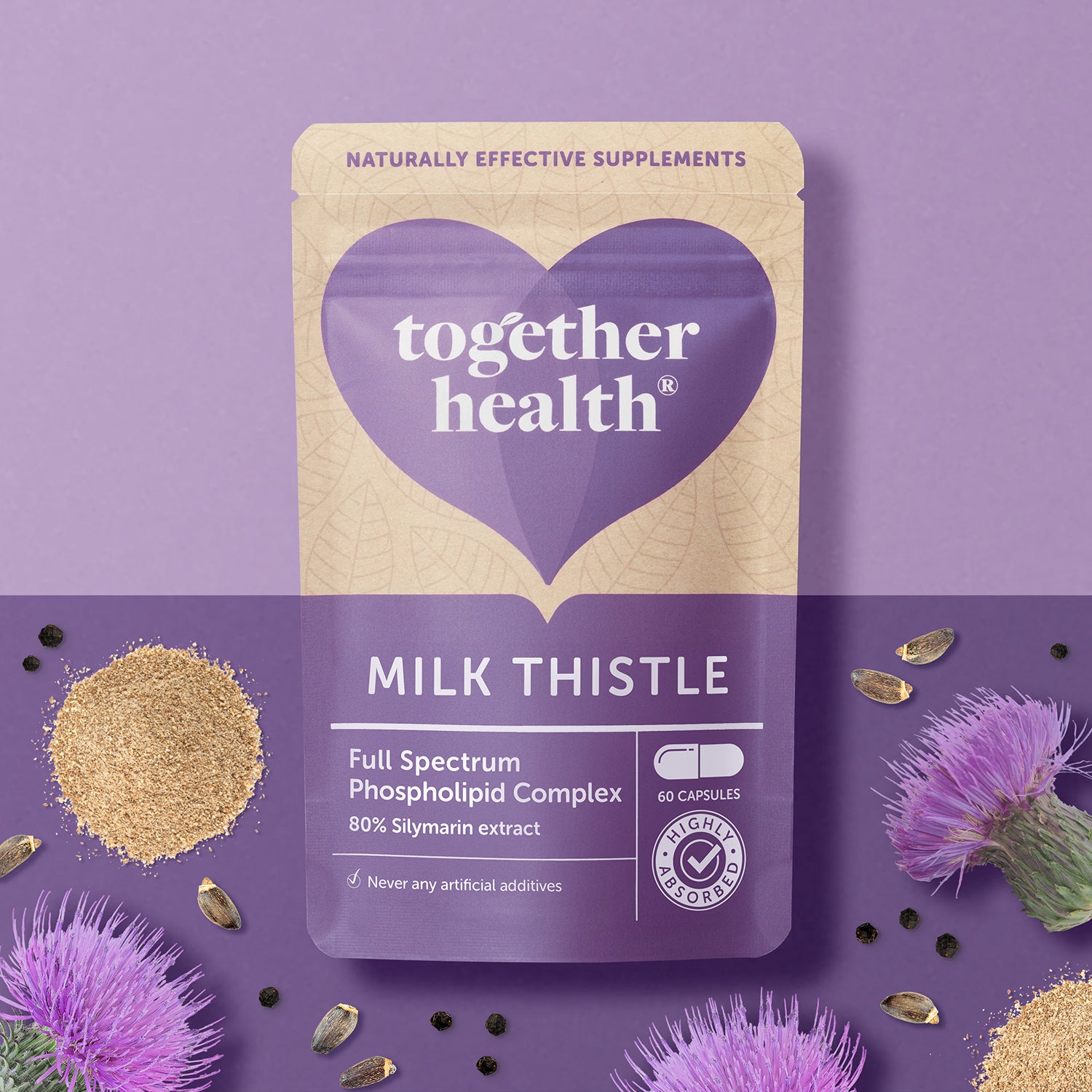 Together Health milk thistle supplement 60 capsules (British brand)