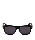 Montblanc rectangular sunglasses black acetate frames grey lenses, UK version
