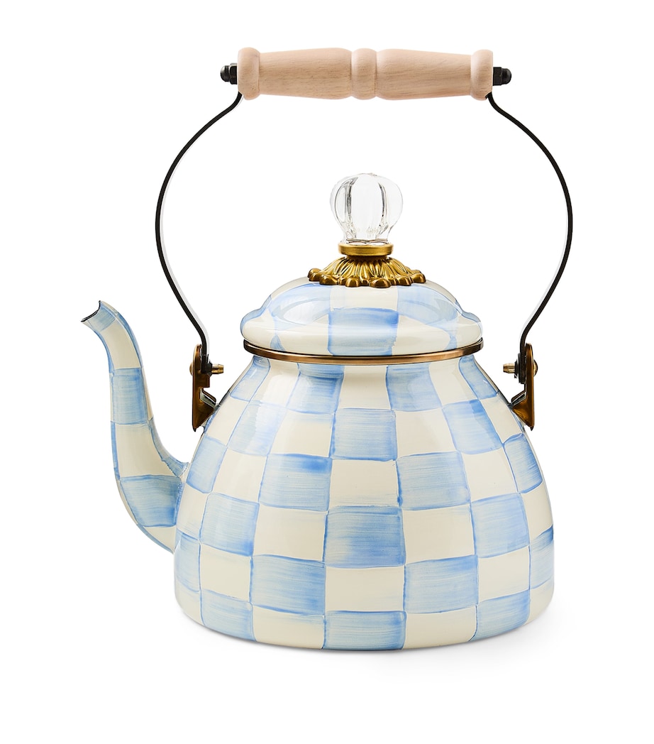MacKenzie-Childs Sky Check tea kettle 2-quart - British product