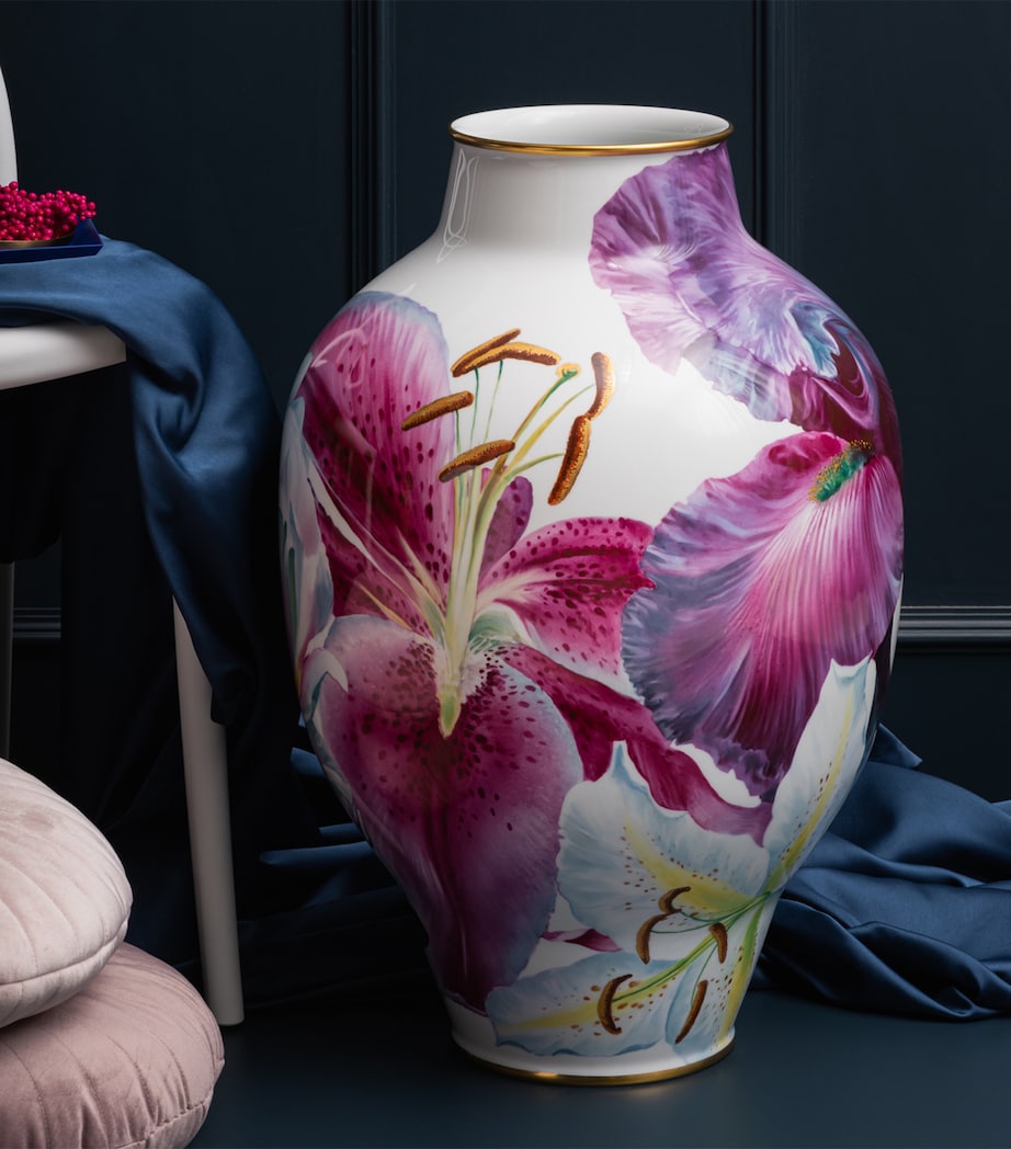 Porcelain Floral Bloom Garden Vase, 56cm Height