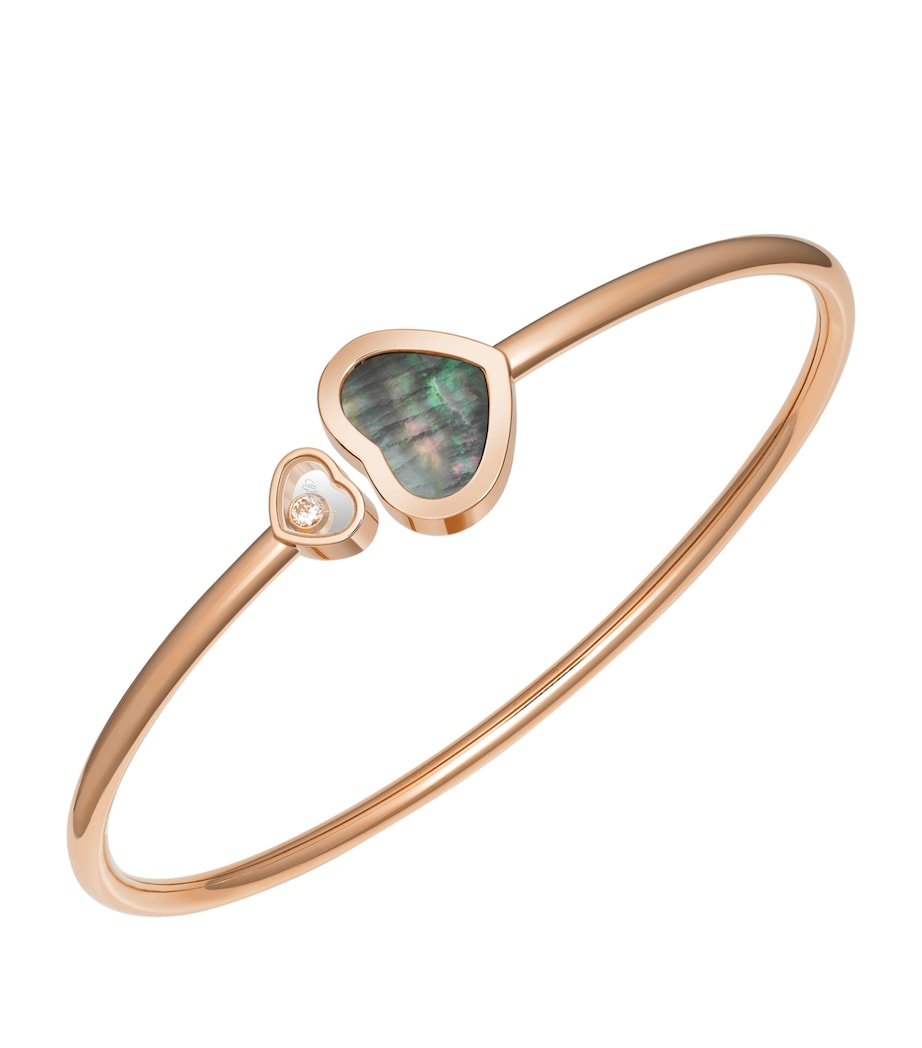 Chopard Happy Hearts bangle rose gold diamond, imported from the UK