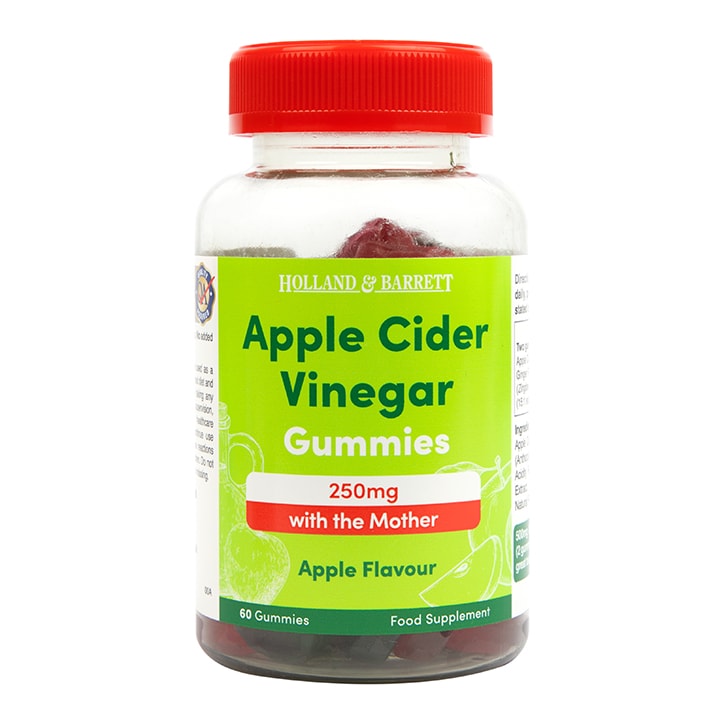 Holland & Barrett Apple Cider Vinegar 250mg with the Mother Apple Flavour 60 Gummies GOODS Holland&Barrett   