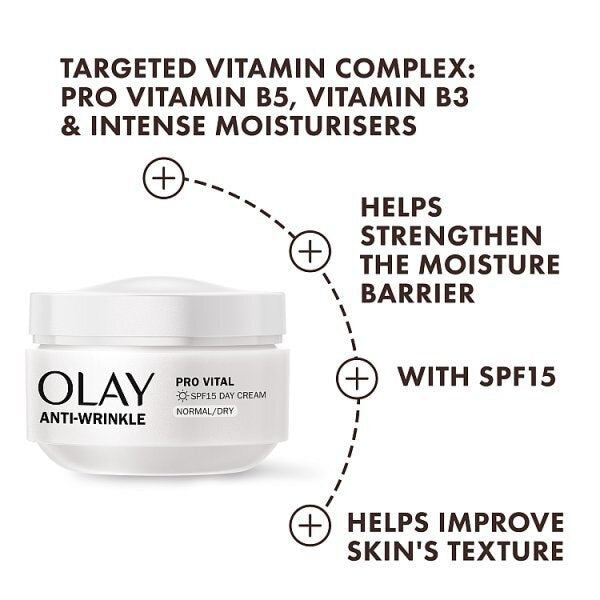 Olay Anti-Wrinkle Pro Vital Day Moisturiser SPF15 50ml GOODS Superdrug   