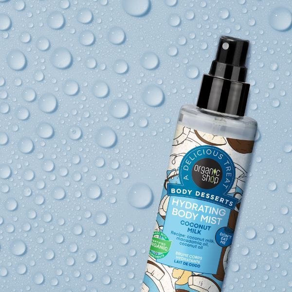 Organic Shop hydrating body mist coconut milk 200ml, imported from the UK