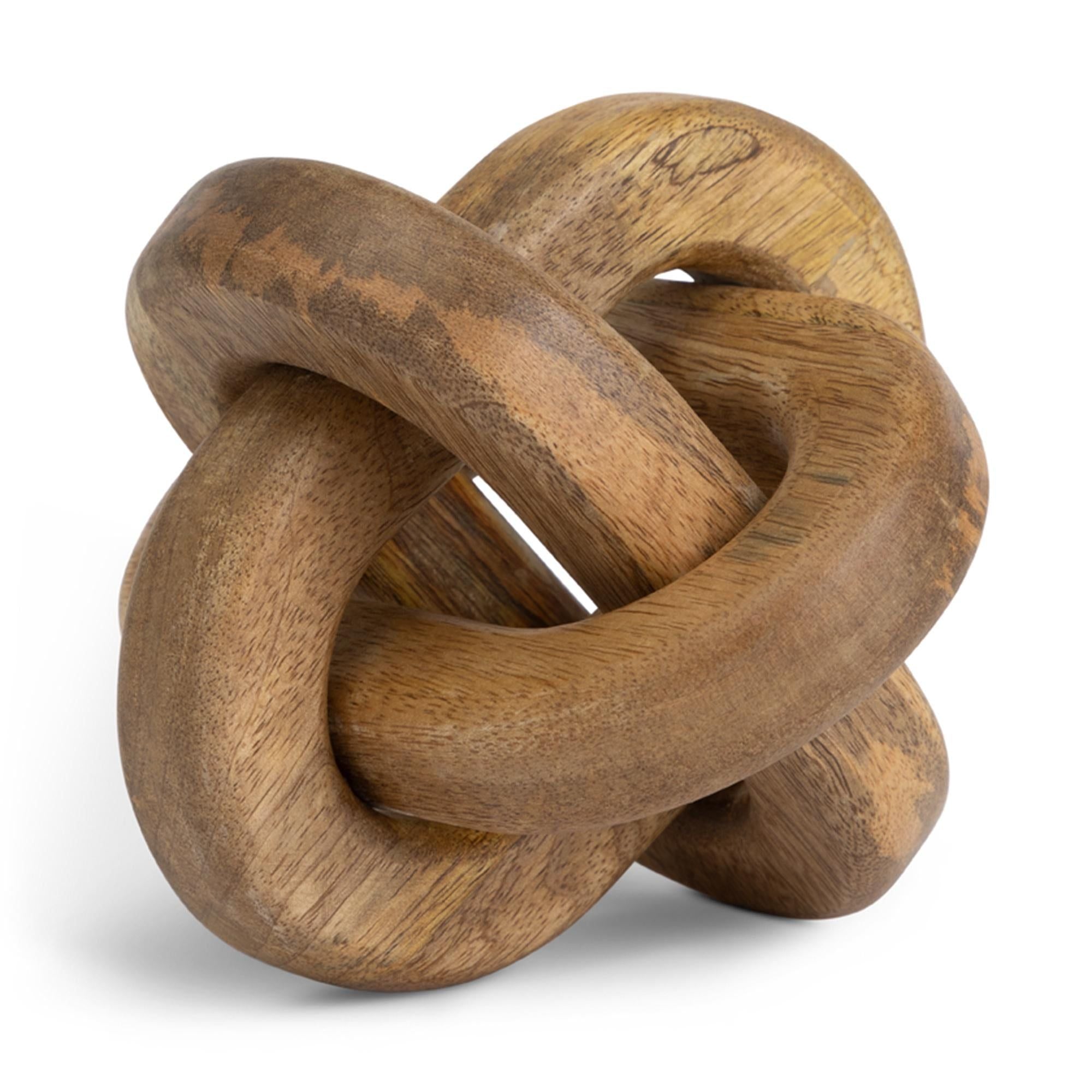 Habitat Mango Wood Knot Ornament - Natural GOODS Sainsburys   