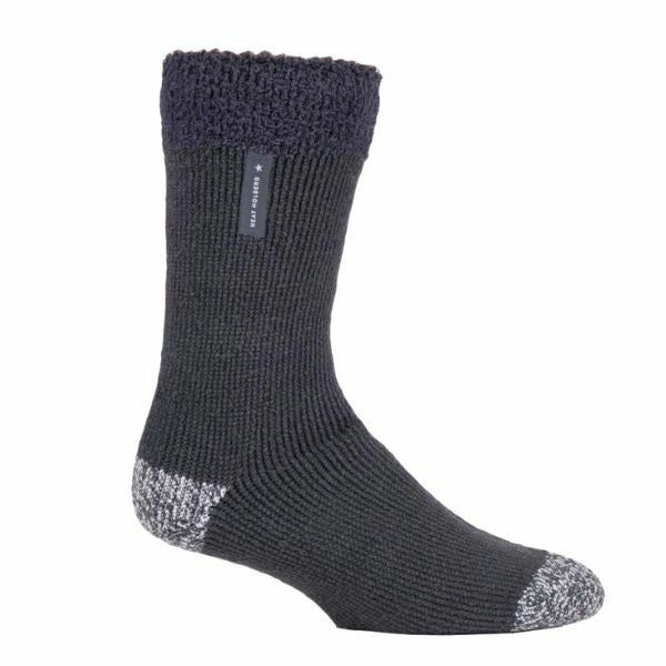 Heat Holders Mens Fleece Lined Thermal Bed Socks 6-11 UK GOODS Superdrug Charcoal (Lumi)  