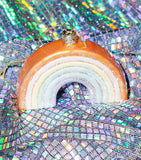 Hand-Painted Glass Rainbow Tree Ornament 6x8x2cm